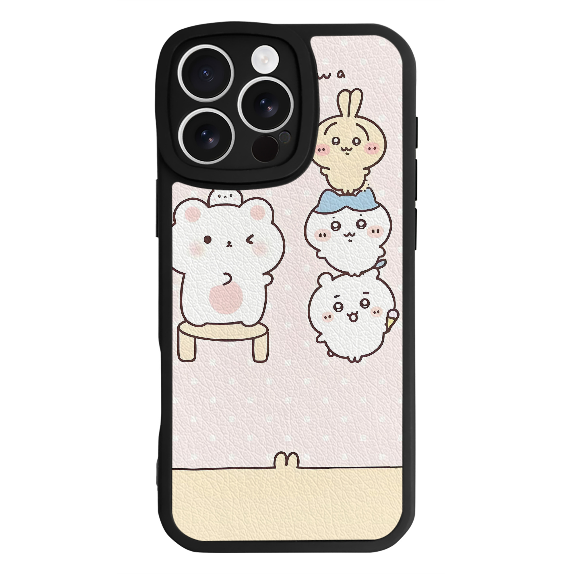 （画像用） ちいかわ Chii-kawa 【iPhone 16シリーズ対応】シリコンスマホケース（レザー調） 材質：シリコン